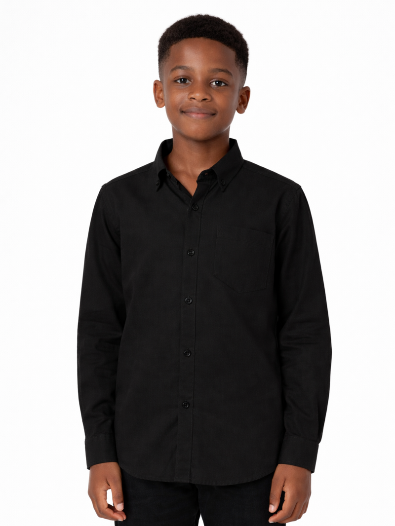 Jet Black Smart Casual Shirt