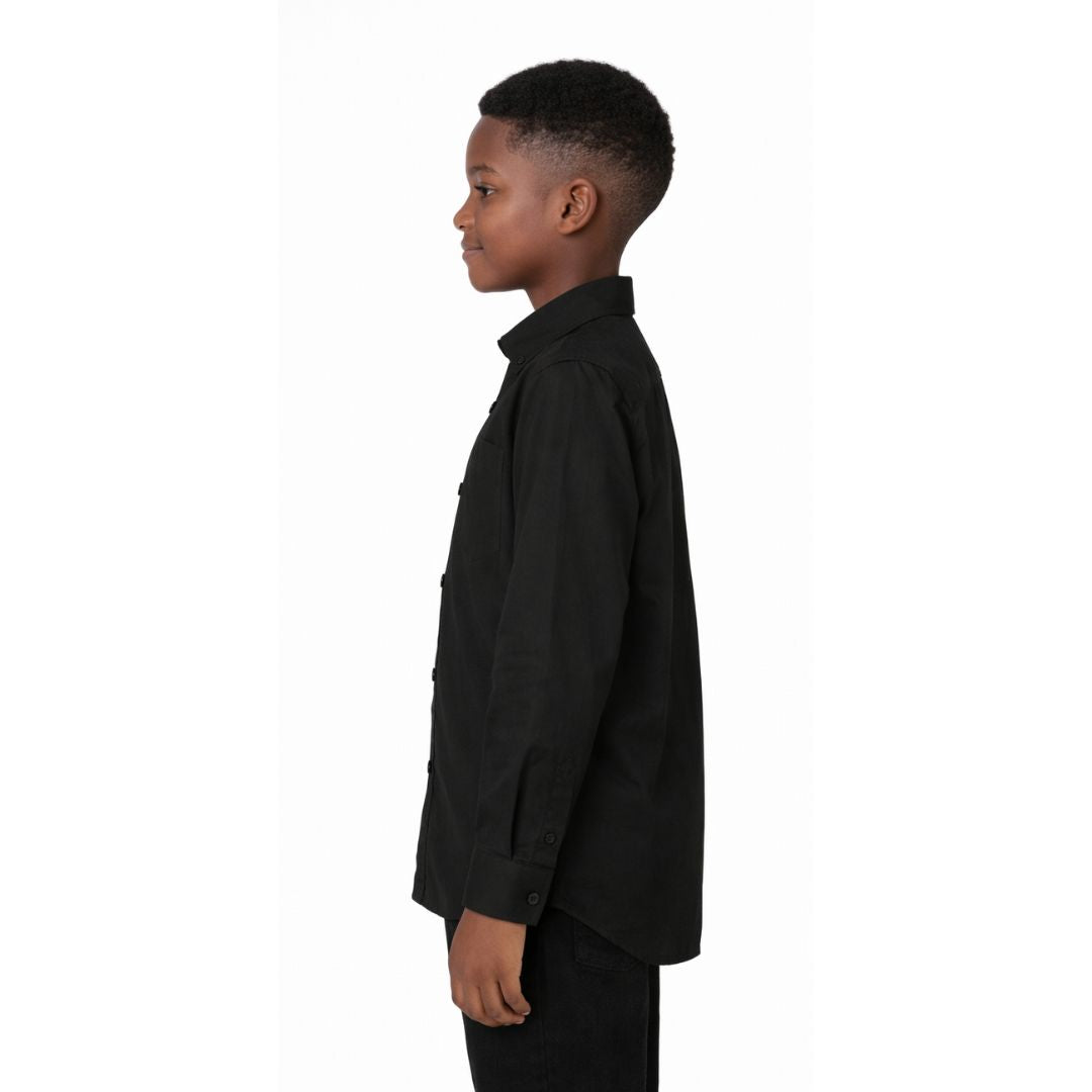 Jet Black Smart Casual Shirt
